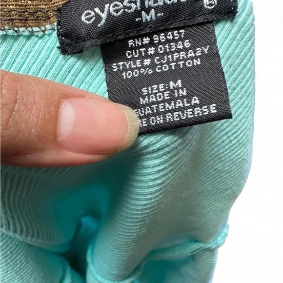 Y2K Fairy Beaded Tank Top Eyeshadow Ribbed Mint Green Lace Trim Cami Size M 00s - Picture 3 of 6